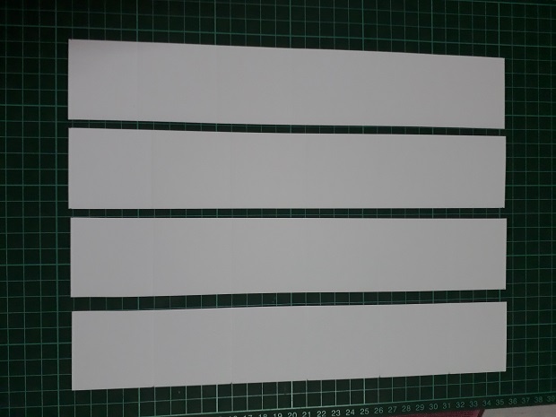 White Card Strips For The Pull Up Accordion Lantern Card 
