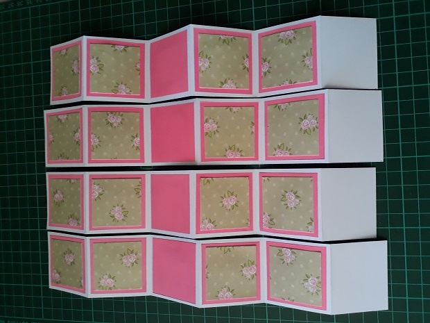 Adding The Patterned Squares To The Accordion Card