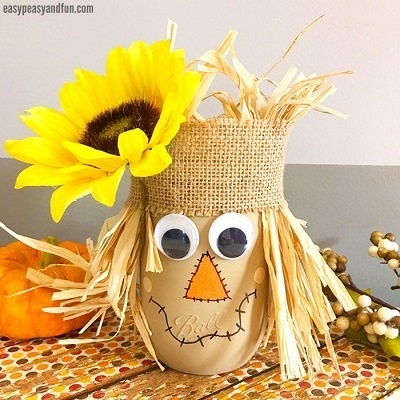 Mason Jar Scarecrow