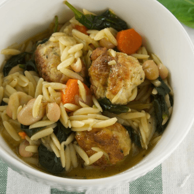 Chicken Meatball Soup With Pasta
