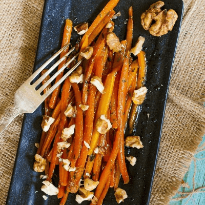 Sauteed Carrots In Maple Thyme Glazed