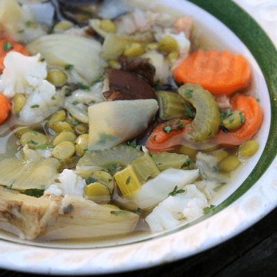 Artichoke And Shiitake Mushroom Split Pea Soup