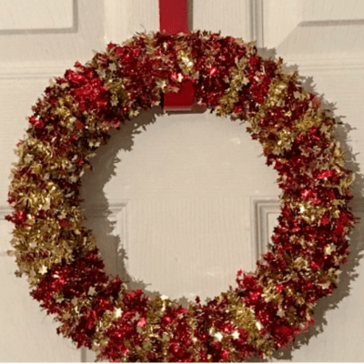 Dollar Store Christmas Wreath