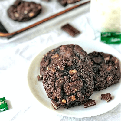 Double Chocolate Andes Mint Cookies