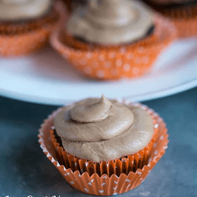 Nutella Frosting On Chocolate Low Carb Cupcakes