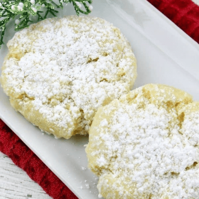Eggnog Gooey Butter Cookies