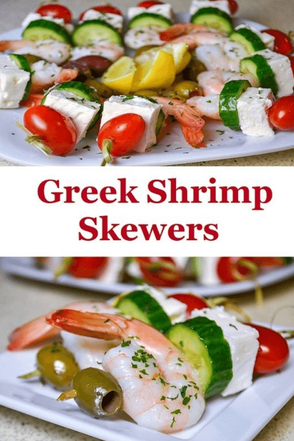 Greek shrimp skewers