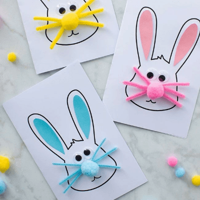 handmade Easter bunny card