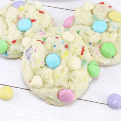 Easter Funfetti Cake Cookies