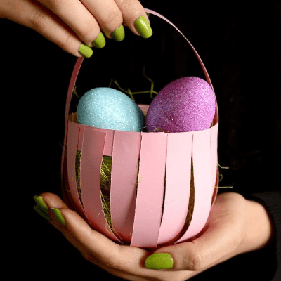 DIY Easter paper basket craft